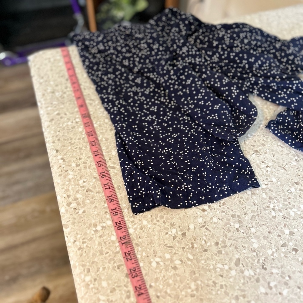 POPSUGAR medium Navy Blue Polka Dot Jumpsuit - Picture 8 of 12